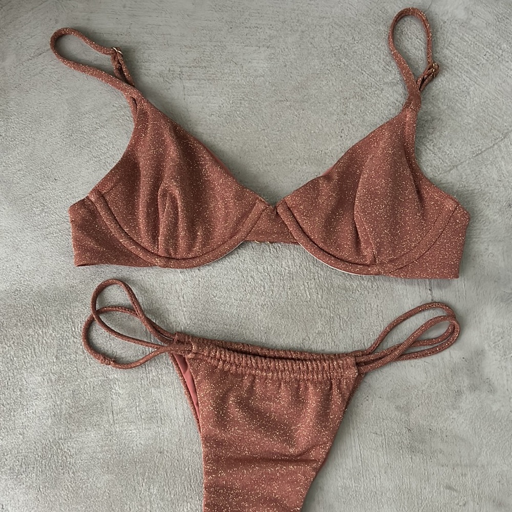 Montce Mauve Sparkle Dainty Bikini 🌸